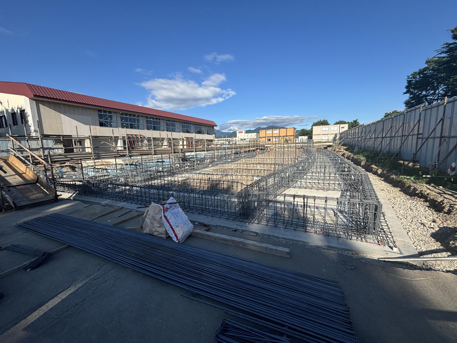 鉄筋工事：配筋の写真