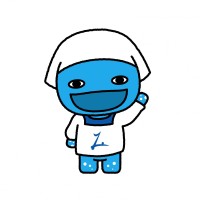 割烹着姿のミズモ