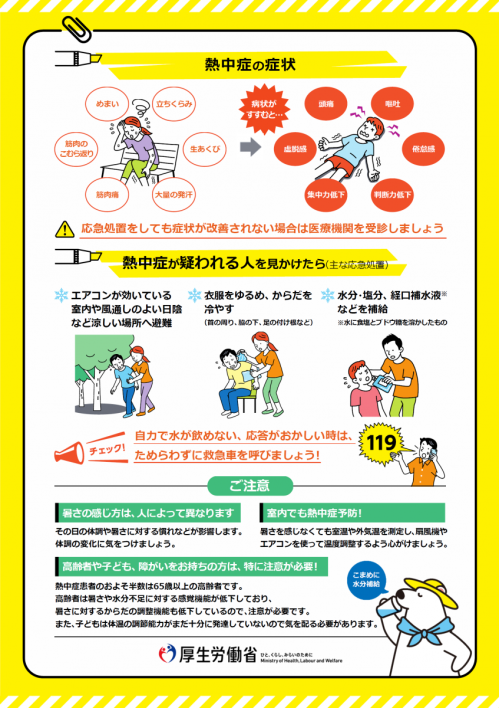 「熱中症予防のために」リーフレット